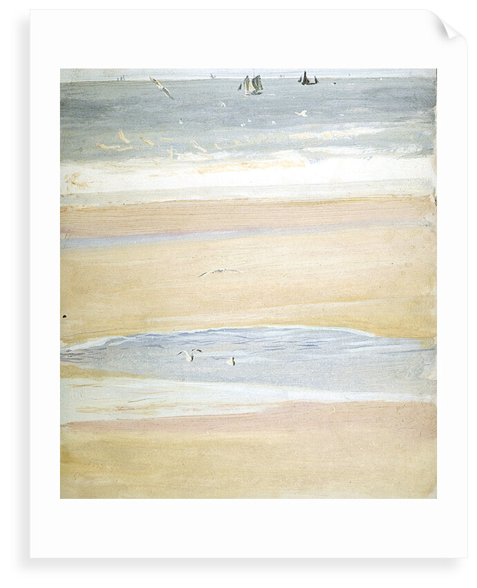Beach Scene with Seagulls and Fishing Craft by William Lionel Wyllie