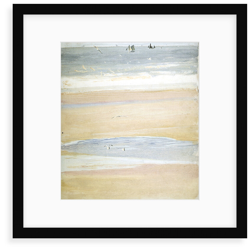 Beach Scene with Seagulls and Fishing Craft by William Lionel Wyllie