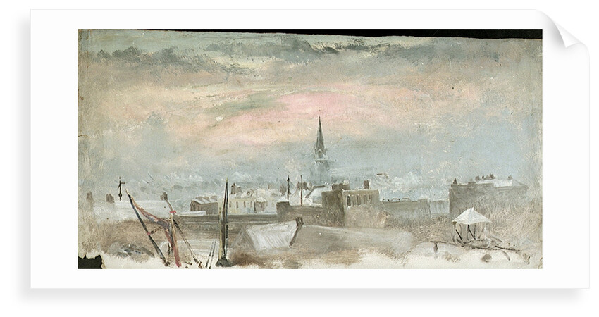 Study of Rooftops in the Snow by William Lionel Wyllie