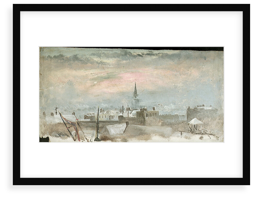 Study of Rooftops in the Snow by William Lionel Wyllie