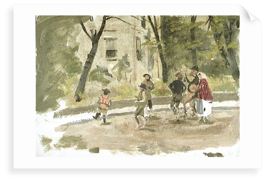 Musicians and Dancers, Northern France by William Lionel Wyllie