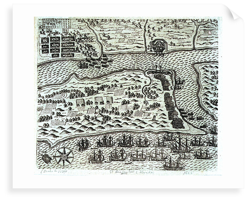 Francis Drake's attack on St Augustine, 1586 by unknown