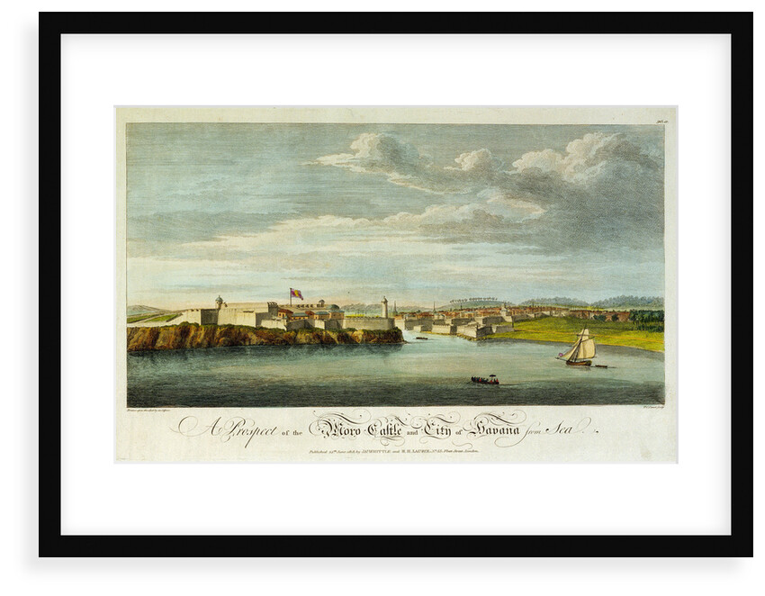 A prospect of the Moro Castle and city of Havana from sea by Office