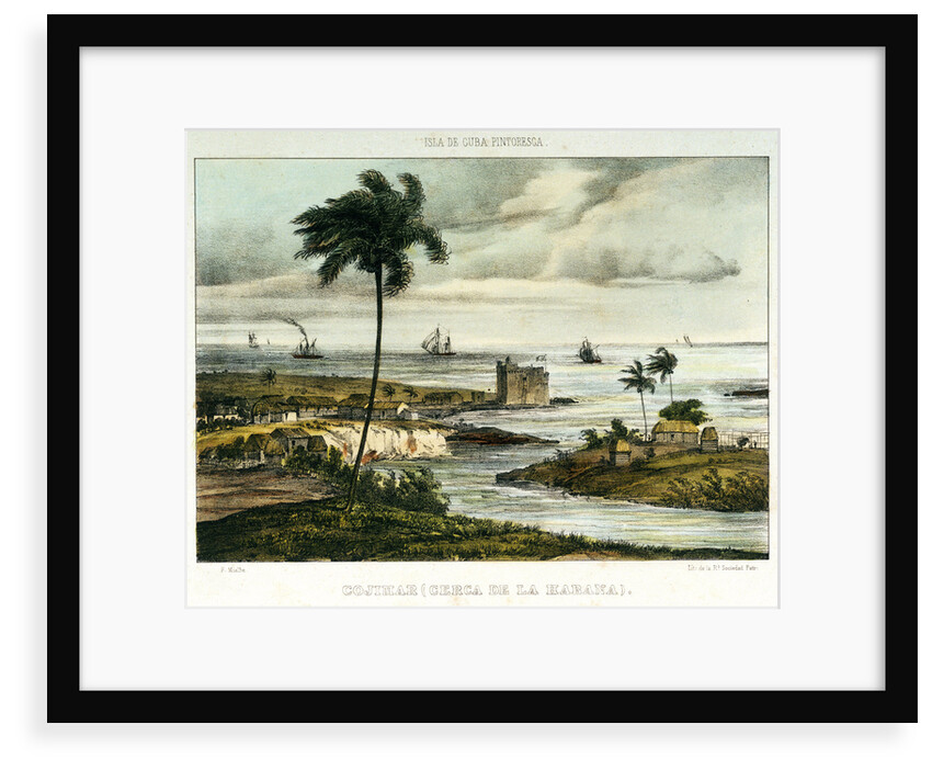 Cojimar (or Coximar) fort, Havana by F. Mialhe
