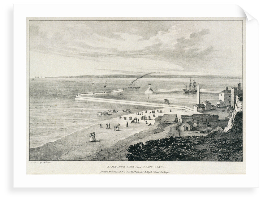 Ramsgate pier from East Cliff by George Rowe