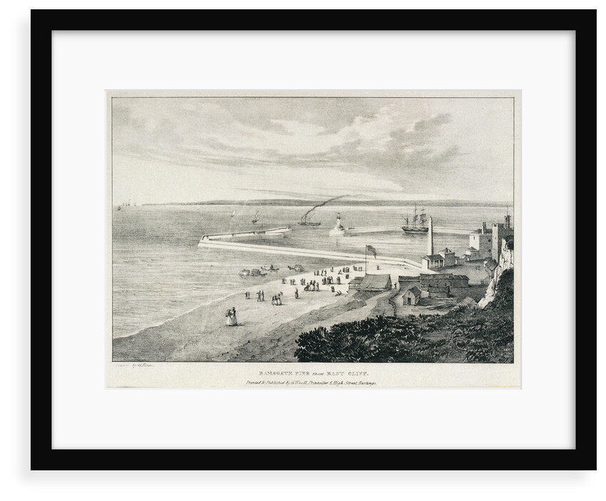 Ramsgate pier from East Cliff by George Rowe