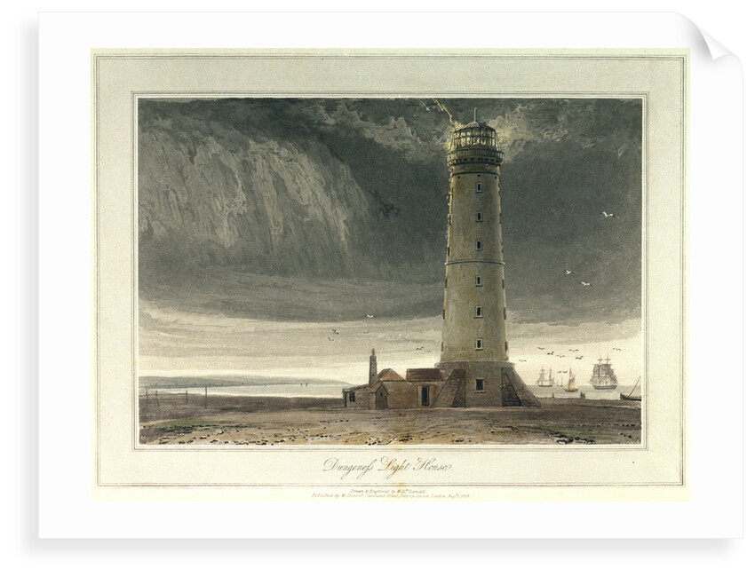 Dungeness light house by William Daniell