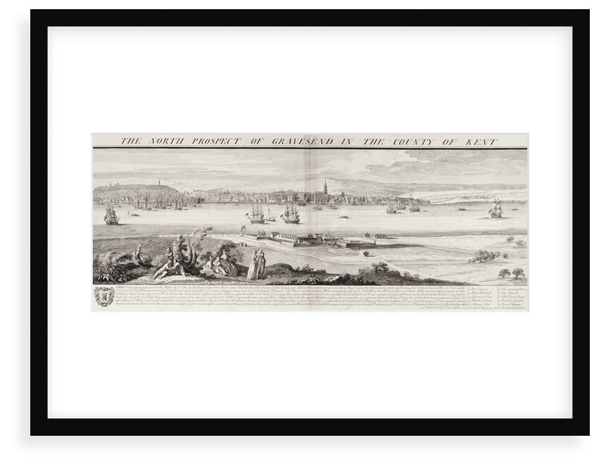 The north prospect of Gravesend in the county of Kent by Samuel & Nathaniel Buck