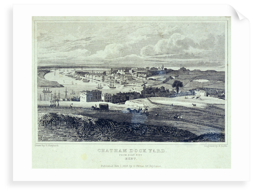 Chatham Dock Yard from Fort Pitt Kent by George Shepherd