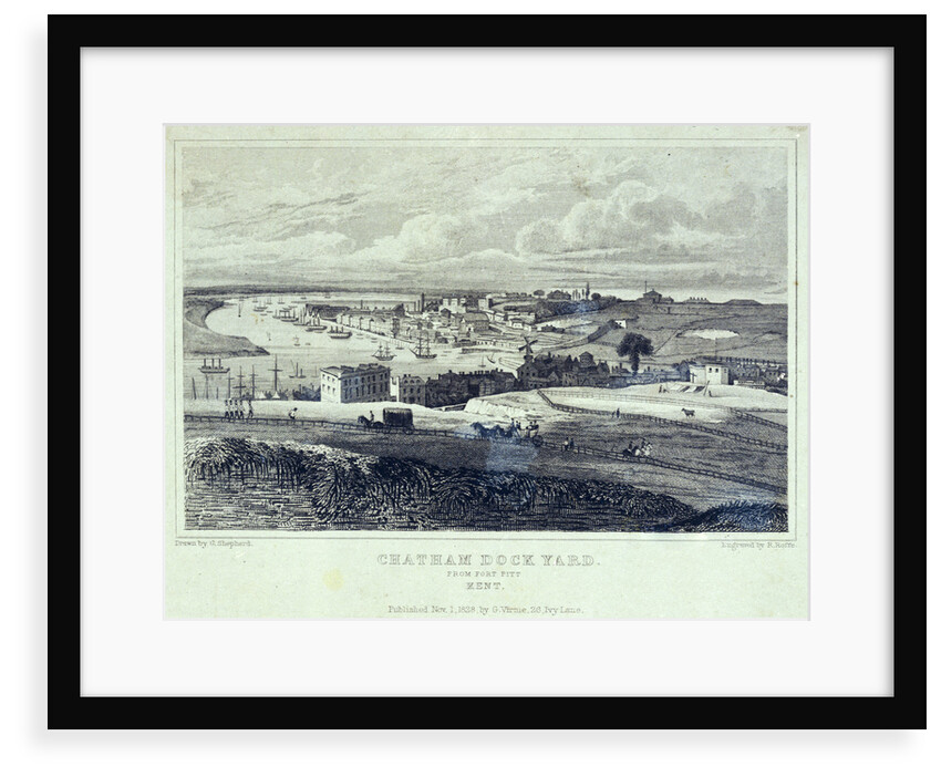 Chatham Dock Yard from Fort Pitt Kent by George Shepherd