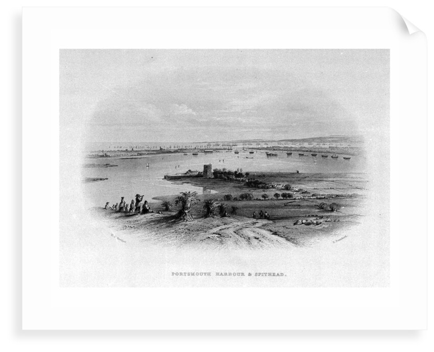 Portsmouth harbour & Spithead by William Henry Bartlett
