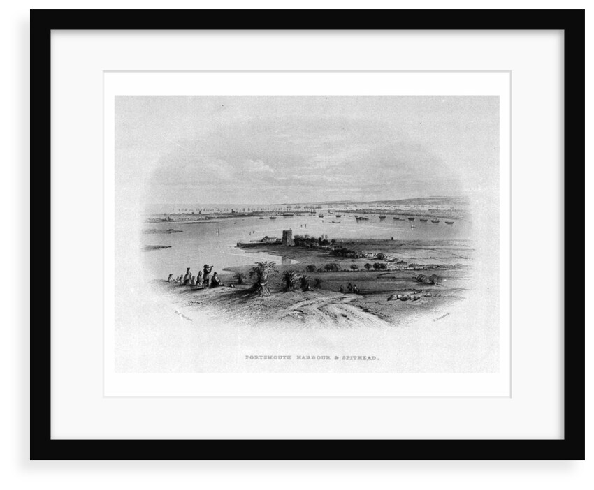 Portsmouth harbour & Spithead by William Henry Bartlett