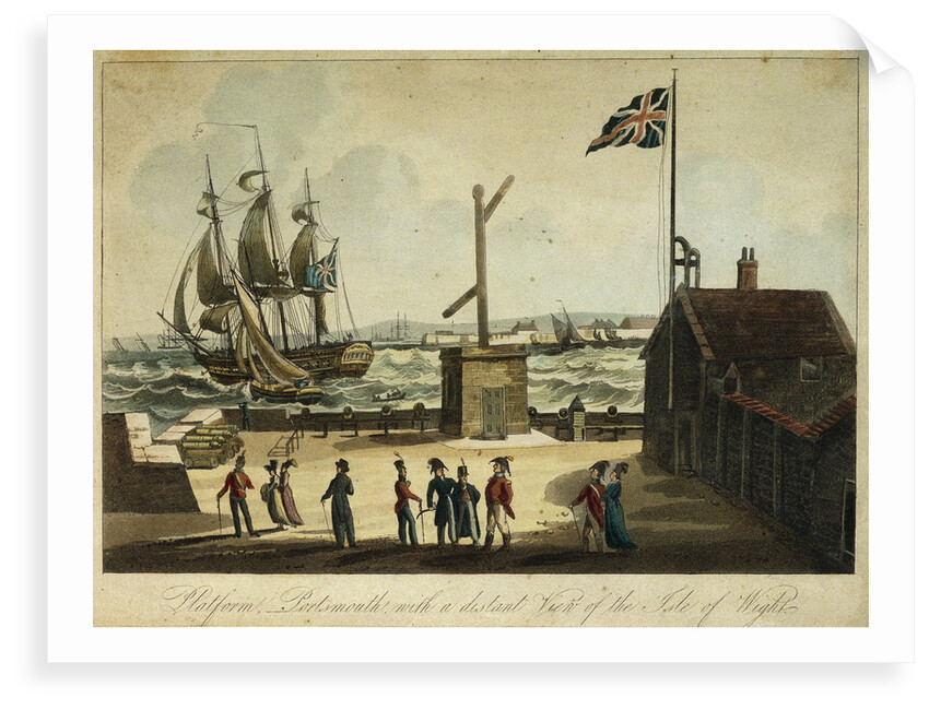 Platform, Portsmouth, with a distant view of the Isle of Wight by Heath