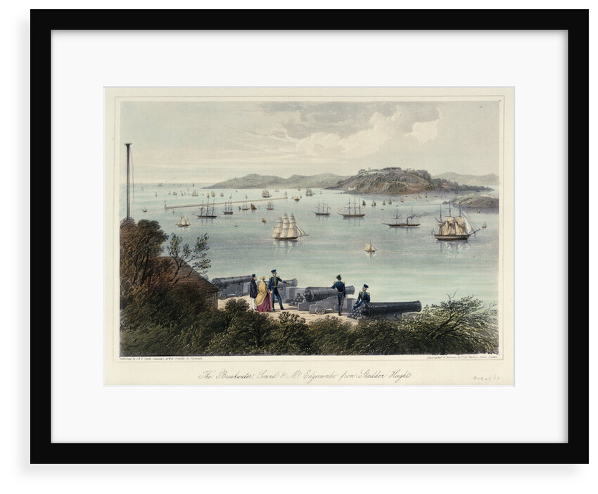 The Breakwater, Sound & Mt Edgecumbe from Staddon Heights (Plymouth). Six Views of the Picturesque Scenery of Plymouth' by Newman & Co