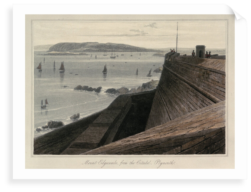 Mount Edgecumbe, from the Citadel, Plymouth by William Daniell