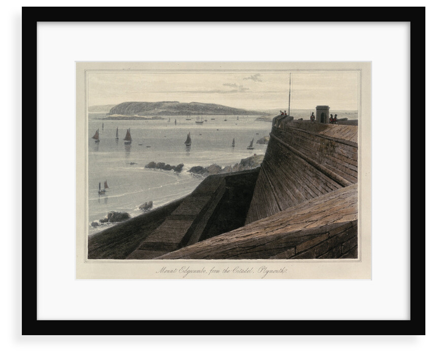Mount Edgecumbe, from the Citadel, Plymouth by William Daniell