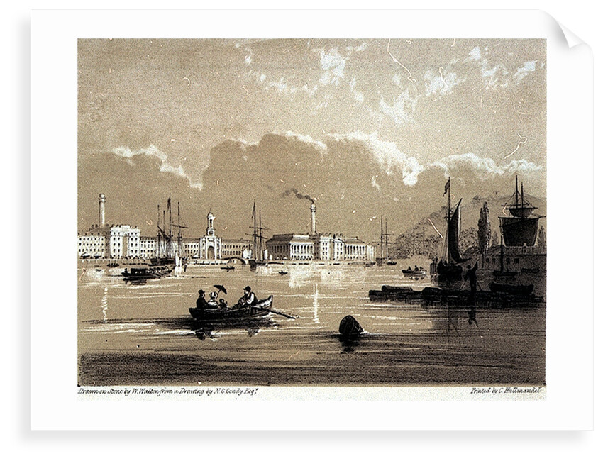 The Victualling Office From Richmond Walk, Devonport. Views from the most picturesque parts of Mount Edgcumbe No.1 by Nicolas Matthew Condy
