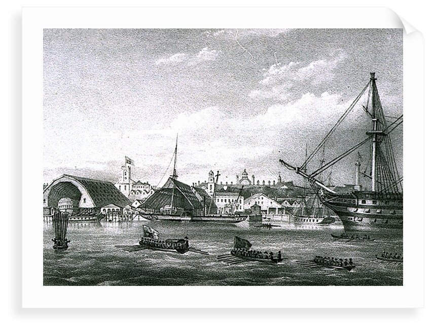 The Duchess of Kent and The Princess Victoria at Devonport dockyard, Plymouth, 1833 by Unknown