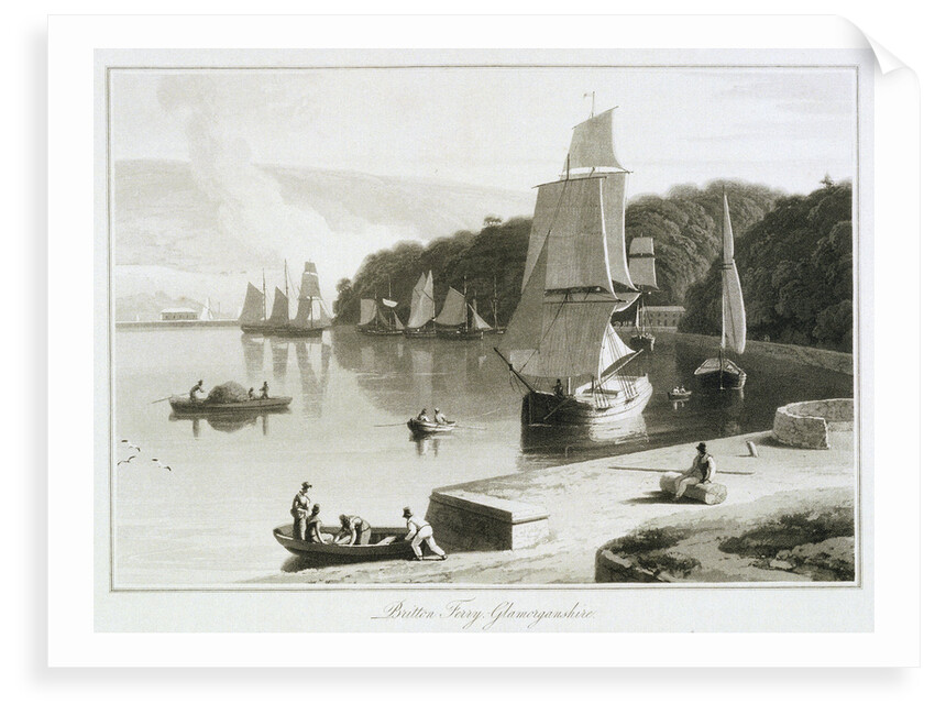 Britton Ferry, Glamorganshire by William Daniell