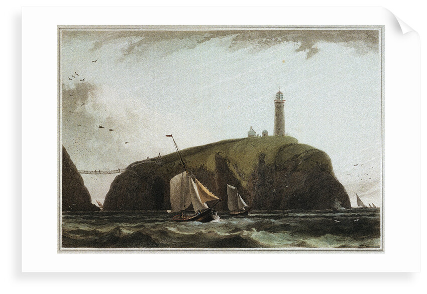 Lighthouse on the South Stack, Holyhead by William Daniell
