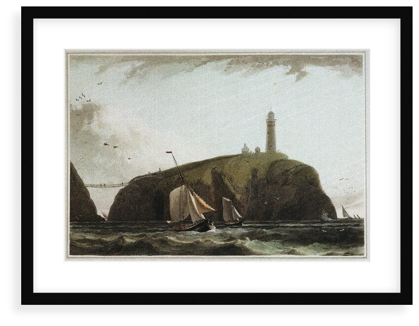 Lighthouse on the South Stack, Holyhead by William Daniell