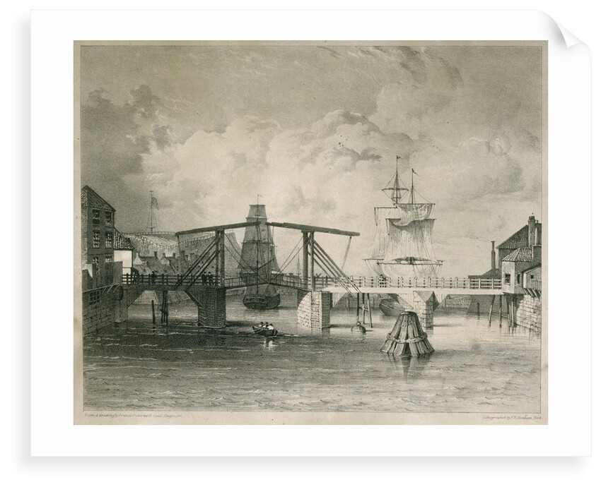 The Whitby old draw-bridge by Francis Pickernell