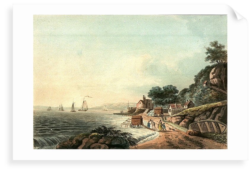 View of the Castle & bathing place at Cowes by J Hassell