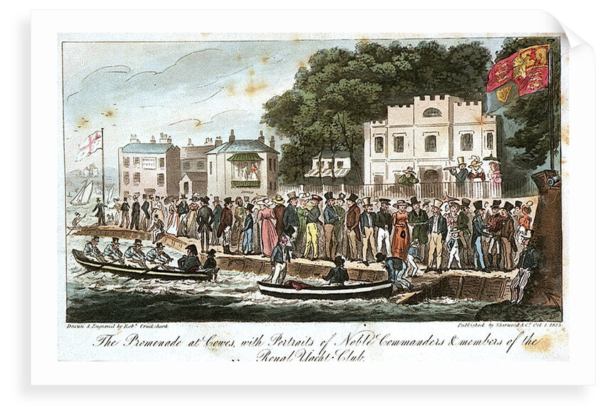 The promenade at Cowes by Robert Cruikshank