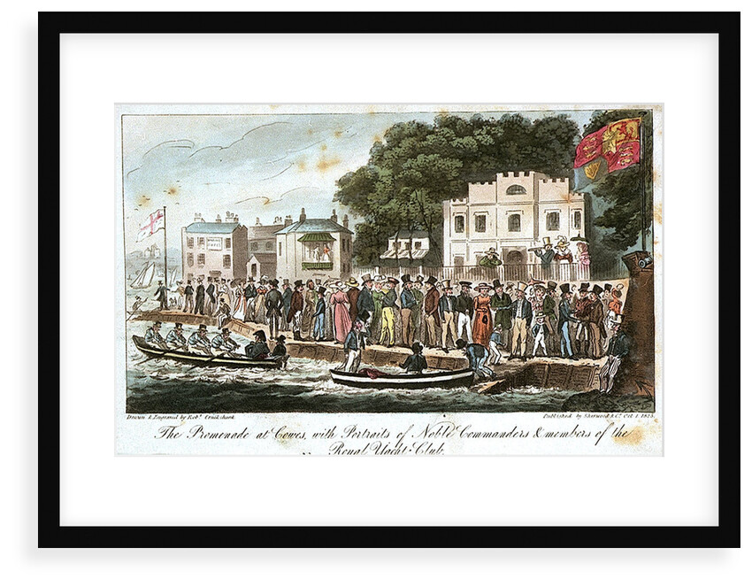 The promenade at Cowes by Robert Cruikshank