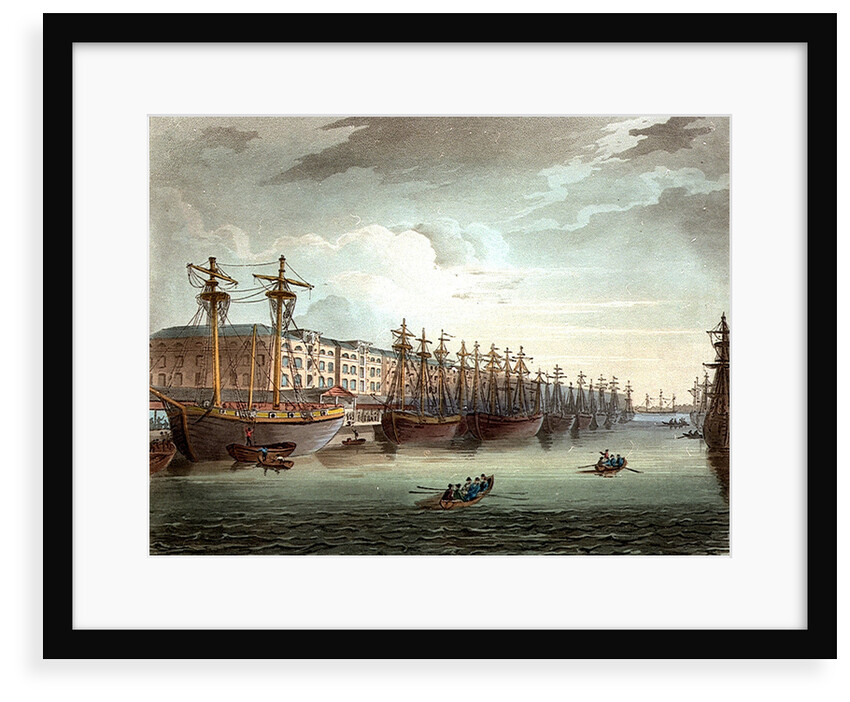 West India Docks by Thomas Rowlandson