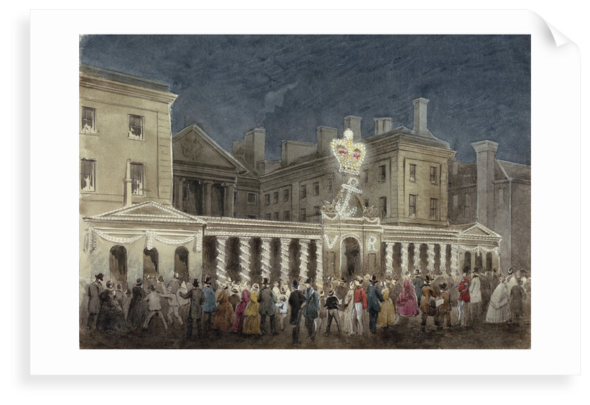 The Illumination at the Admiralty to celebrate the peace after the Crimean War by unknown