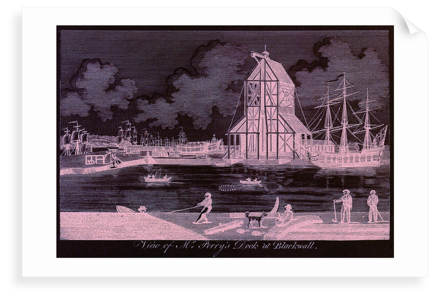 View of Mr Perry's Dock at Blackwall by unknown