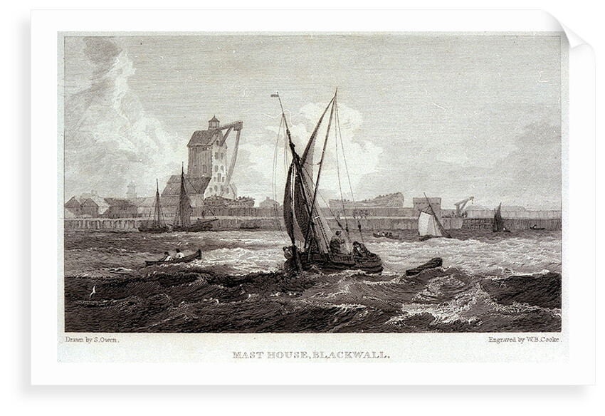 Mast House, Blackwall by William Bernard Cooke