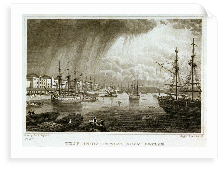 West India Import dock, Poplar by Thomas Barber