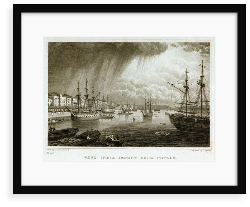 West India Import dock, Poplar by Thomas Barber