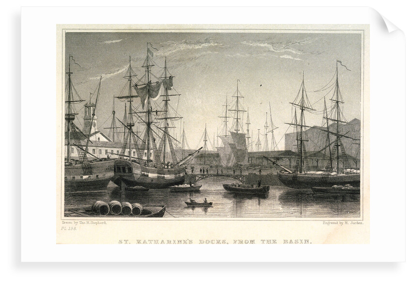 St Katharine's Docks, from the Basin by H. Jorden