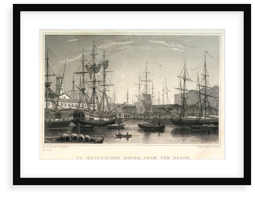 St Katharine's Docks, from the Basin by H. Jorden