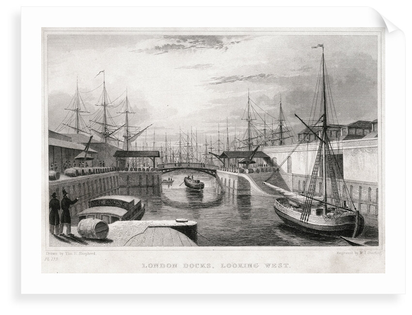 London Docks, looking west by Jones & Co