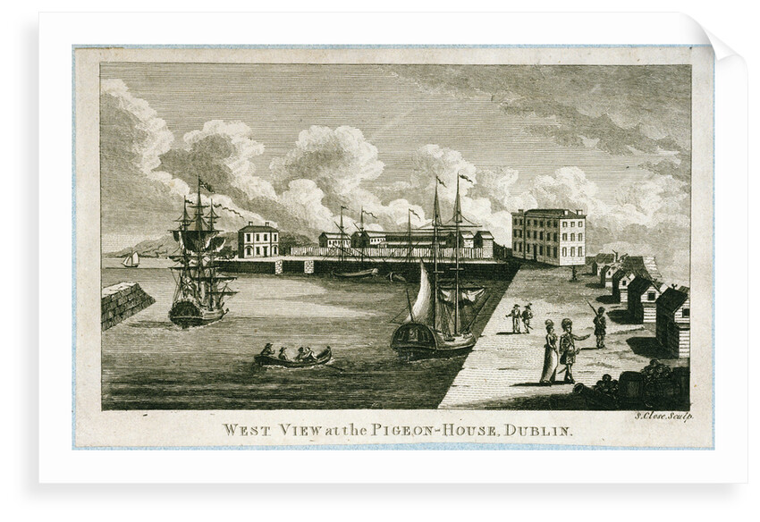 West view at the Pigeon House, Dublin by Samuel Close