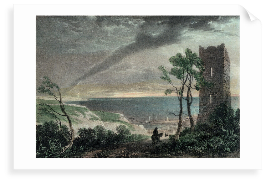 Dunmore Castle & Hook Tower at the entrance of Waterford Harbour by Robert O'Callaghan Newenham