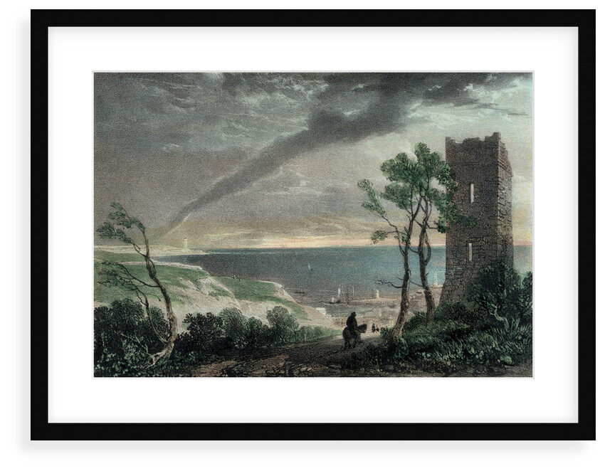 Dunmore Castle & Hook Tower at the entrance of Waterford Harbour by Robert O'Callaghan Newenham