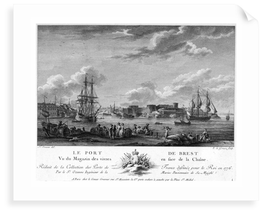 The harbour of Brest by Nicolas Marie Ozanne