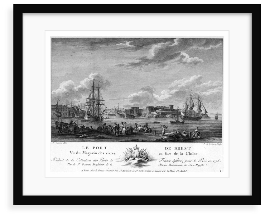 The harbour of Brest by Nicolas Marie Ozanne