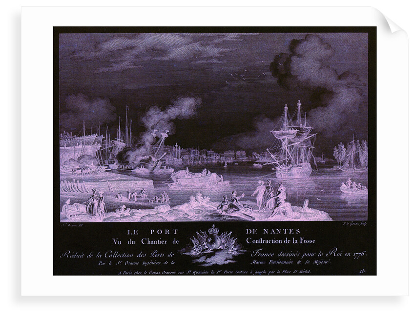 The harbour of Nantes by Nicolas Marie Ozanne