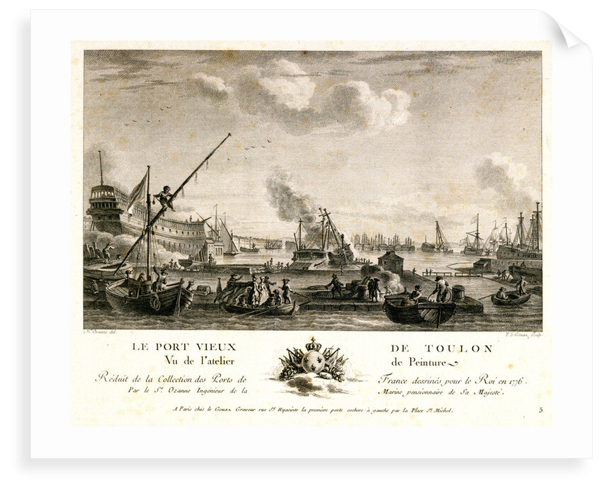 View of Toulon port, 1776 by Nicolas Marie Ozanne