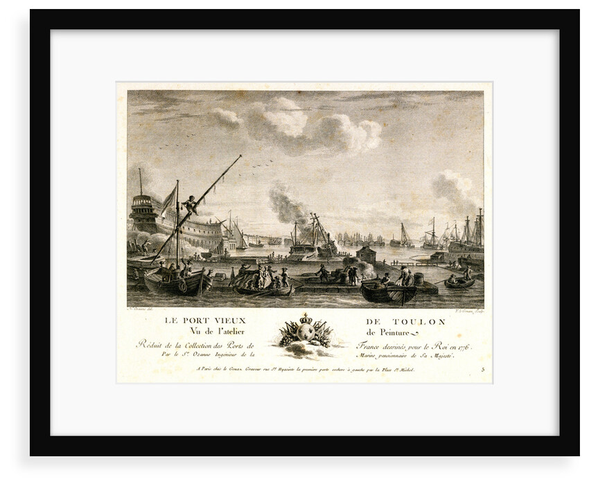View of Toulon port, 1776 by Nicolas Marie Ozanne