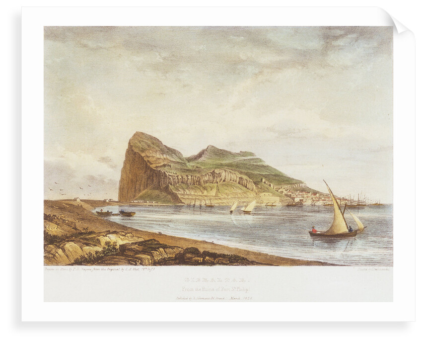 Gibraltar. From the ruins of Fort St Philip by H. A. West