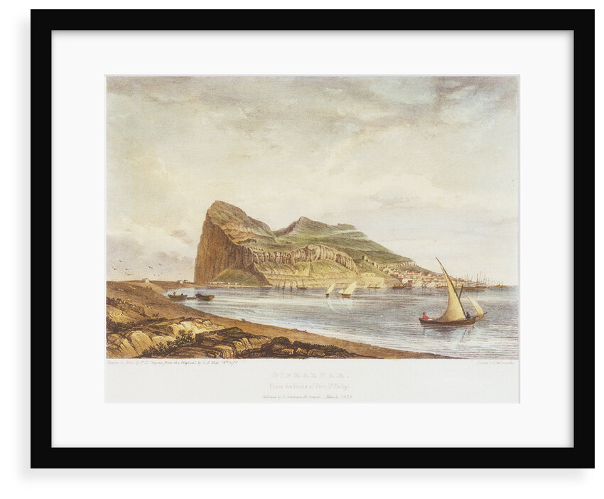 Gibraltar. From the ruins of Fort St Philip by H. A. West
