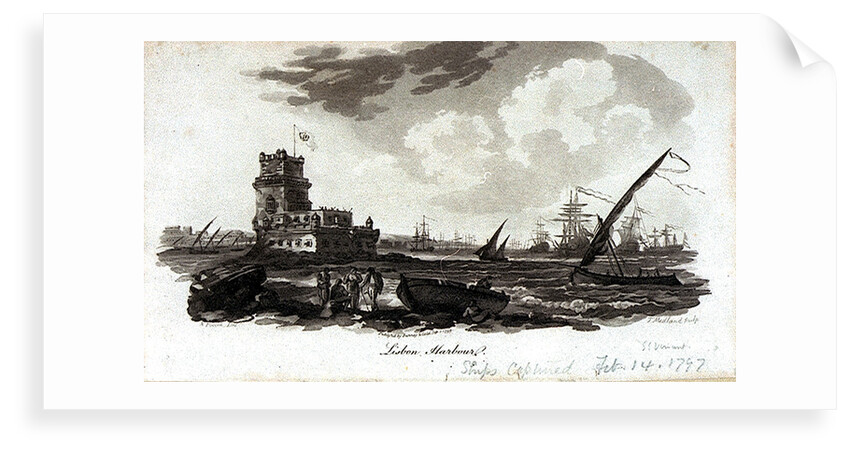 Lisbon Harbour [with the Tower of Belem] by Nicholas Pocock