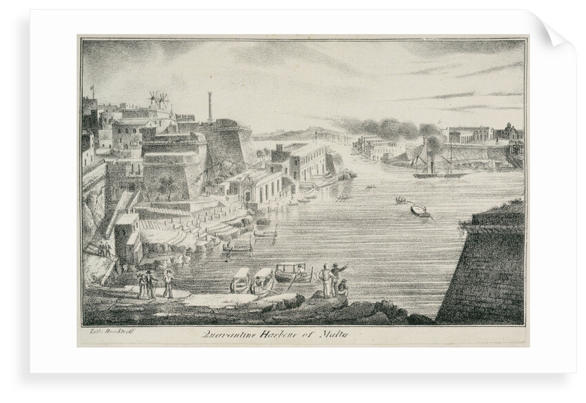 Quarantine harbour of Malta by C. de Brocktorff
